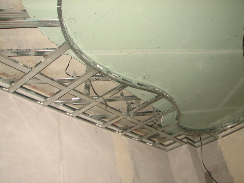 Потолок из гипсокартона своими руками: инструкция монтажа, подсветка