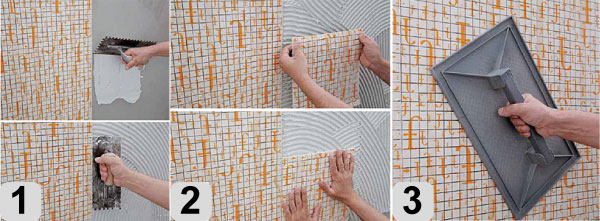 Как клеить мозаику на стены и пол
